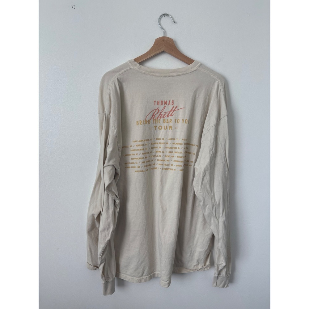Thomas Rhett 2022 Tour Long Sleeve Shirt – Beige – 2X - Picture 4 of 4
